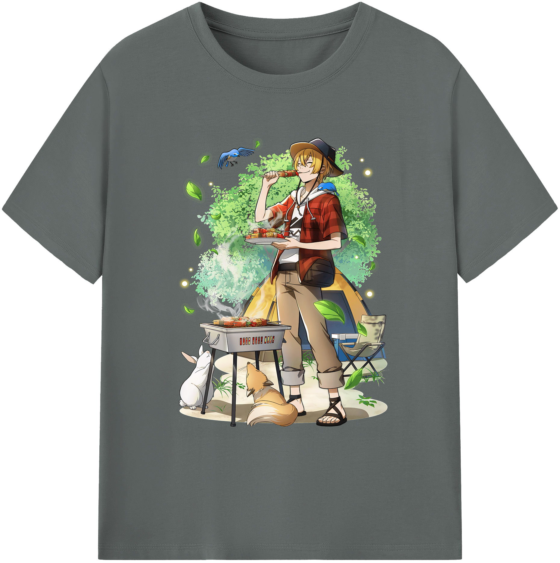 （画像用） 文豪ストレイドッグス Bungo Stray Dogs 綿100％ メンズ半袖Tシャツ｜肌触りやわらか＆通気性